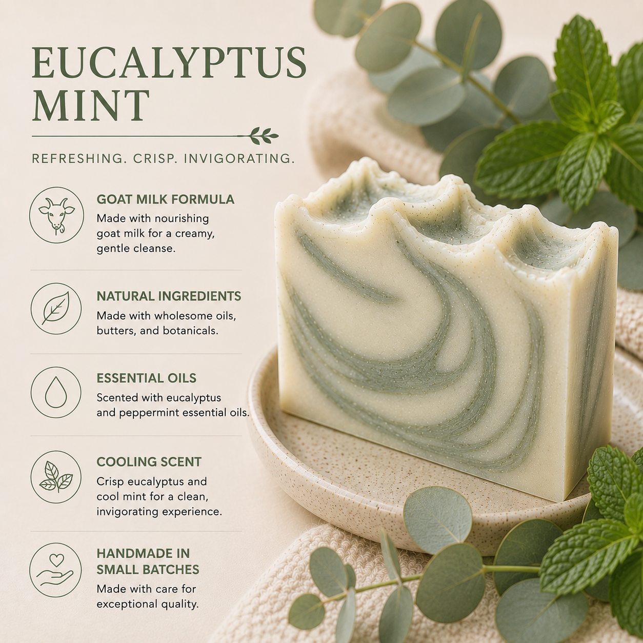 Eucalyptus Mint Goat Milk Soap