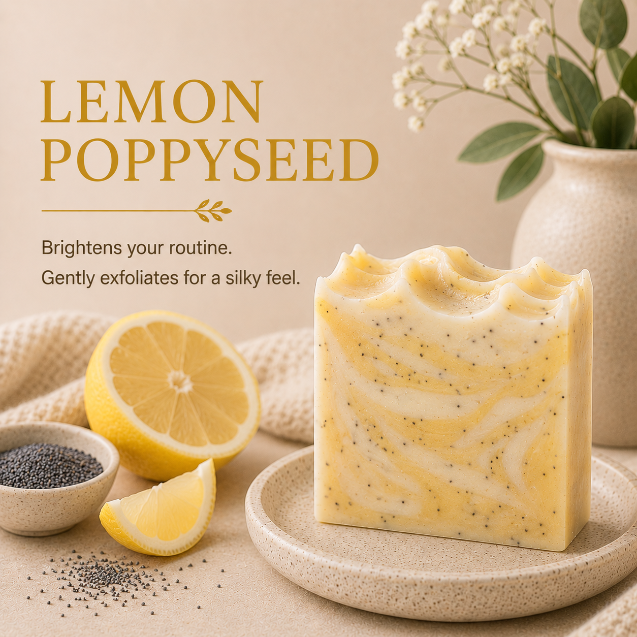 Lemon Poppy Seed Goat Milk Soap