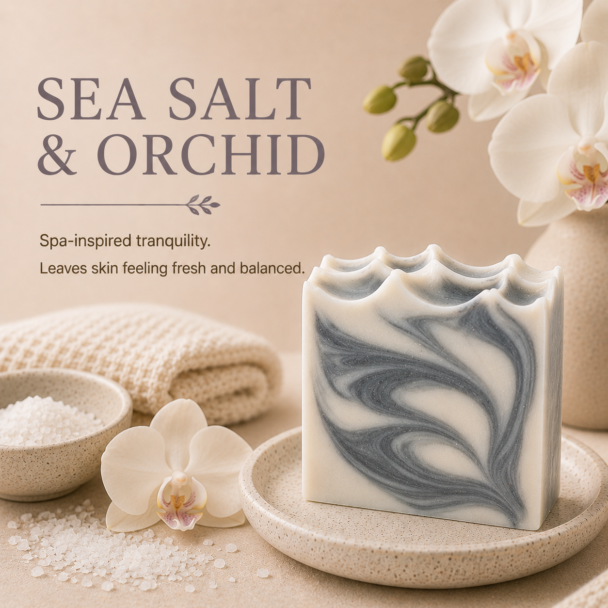 Sea Salt Orchid Goat Milk Soap