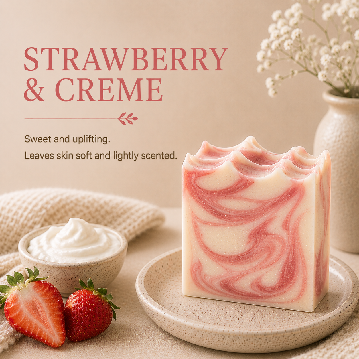 Strawberry and Cream Goat Milk Soap