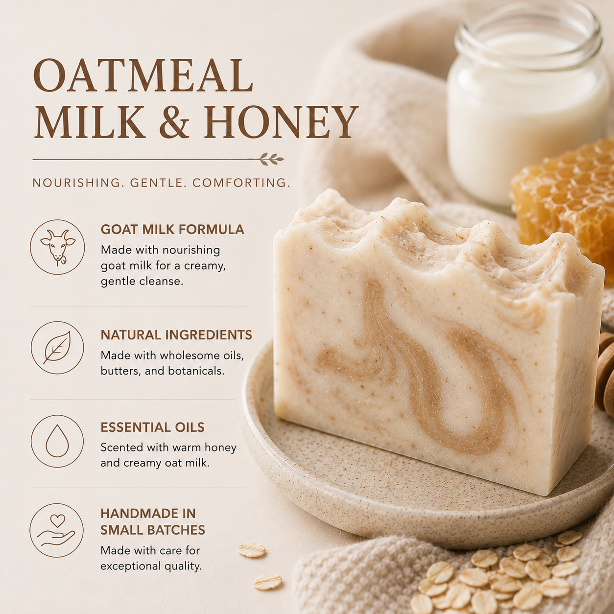Oatmeal & Honey Goat Milk Soap