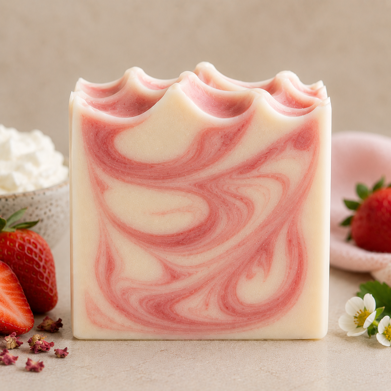 Strawberry and Cream Goat Milk Soap